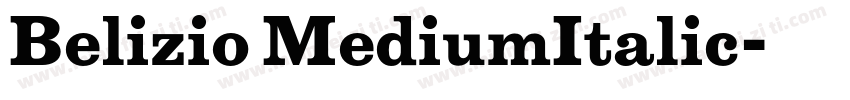 Belizio MediumItalic字体转换